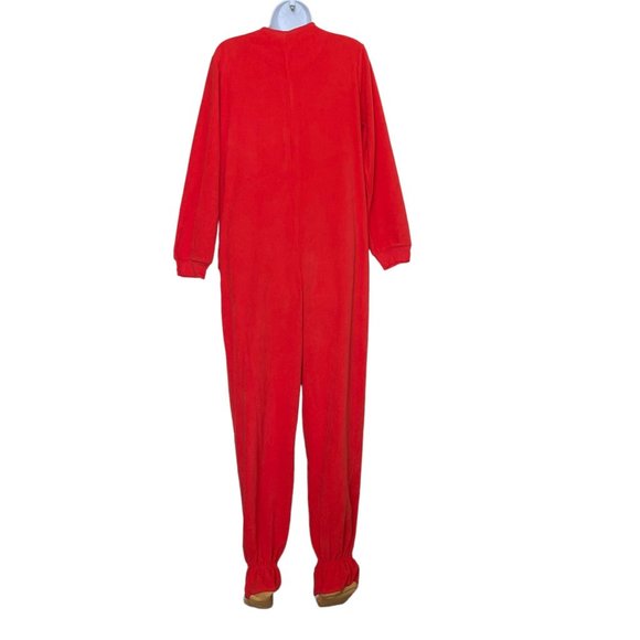 Nick & Nora Red Fox Pajamas Womens M Footed Unionsuit PJs Costume Solid - Picture 6 of 10